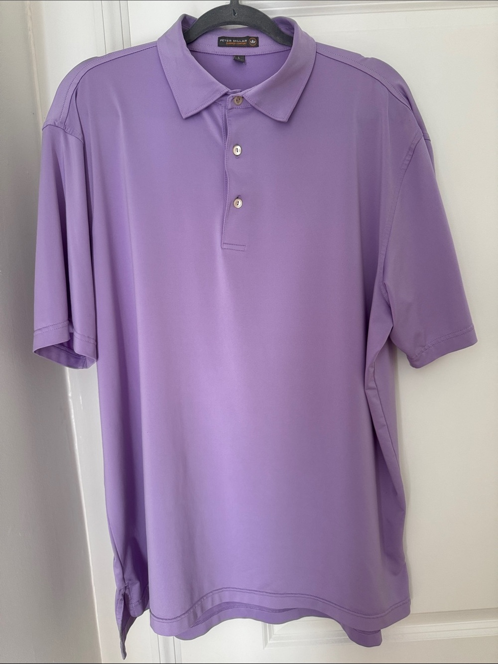 Peter Millar Summer Comfort Lavender Performance Polo Shirt - like NEW